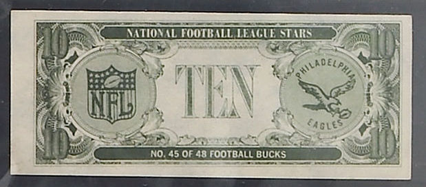 1962 Topps Football Bucks Ten